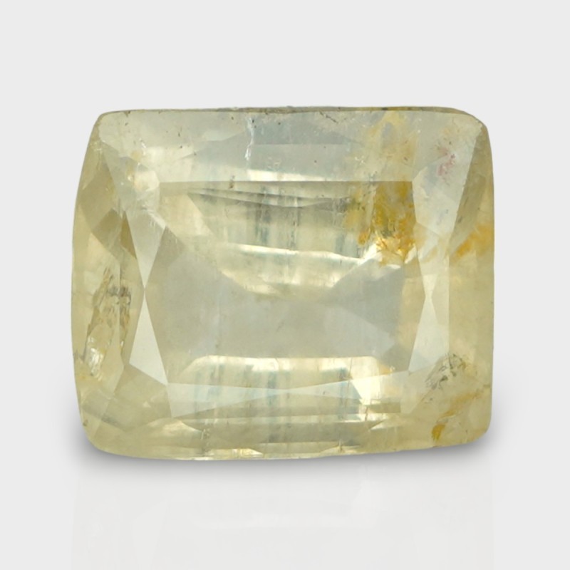 5.29 Cts. Natural Yellow Sapphire Faceted Cushion Loose Gemstone