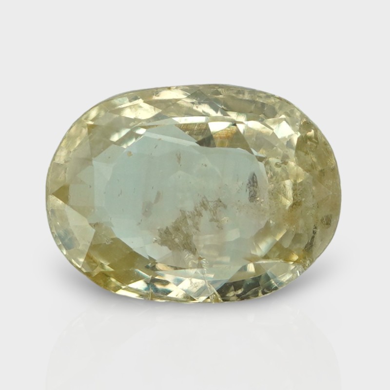 6.85 Cts. Natural Yellow Sapphire Faceted Oval Loose Gemstone