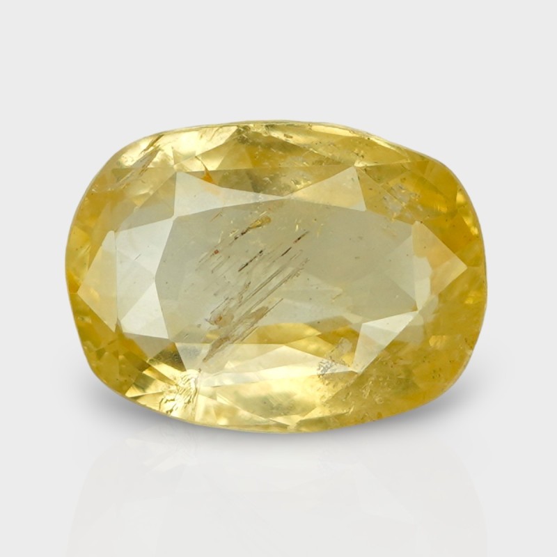 5.85 Cts. Natural Yellow Sapphire Faceted Cushion Loose Gemstone