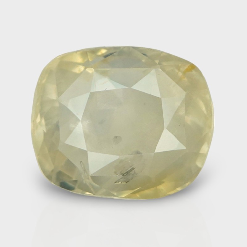 5.88 Cts. Natural Yellow Sapphire Faceted Cushion Loose Gemstone