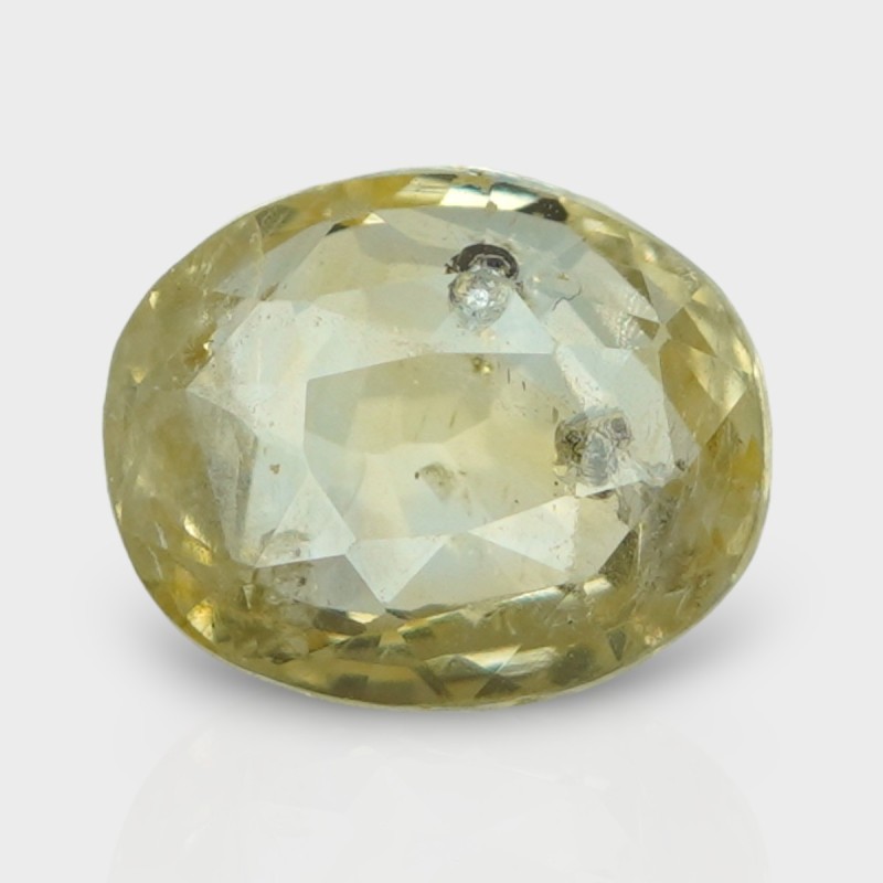 4.24 Cts. Natural Yellow Sapphire Faceted Oval Loose Gemstone