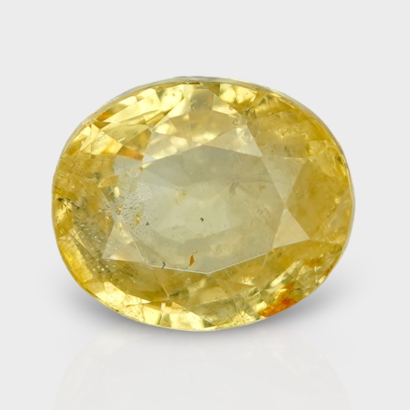 4.56 Cts. Natural Yellow Sapphire Faceted Oval Loose Gemstone