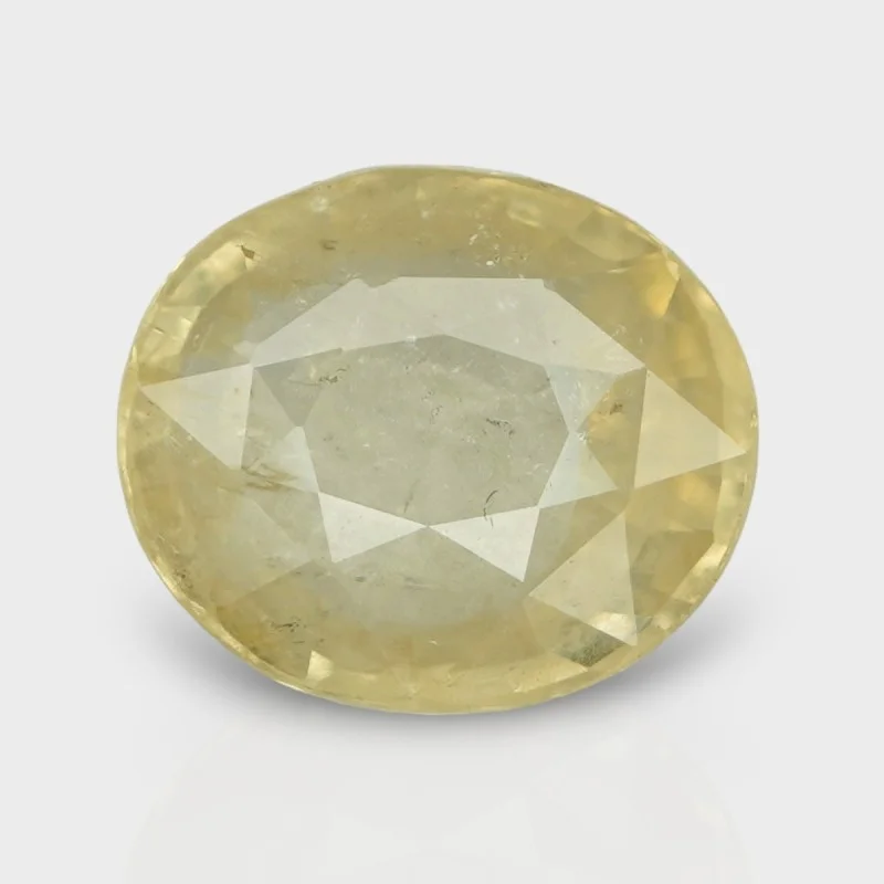 6.92 Cts. Natural Yellow Sapphire Faceted Oval Loose Gemstone