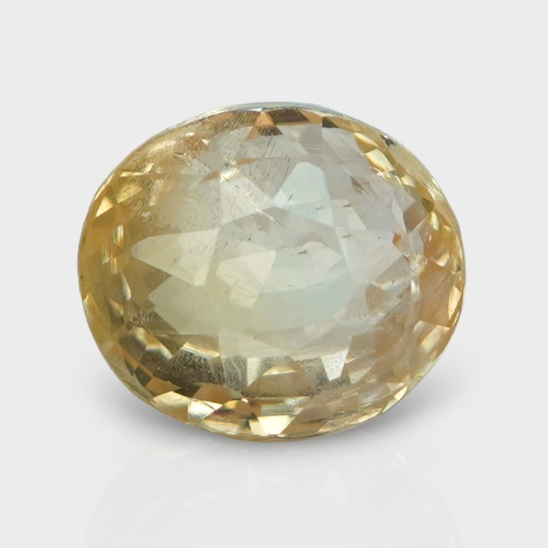 5.03 Cts. Natural Yellow Sapphire Faceted Oval Loose Gemstone