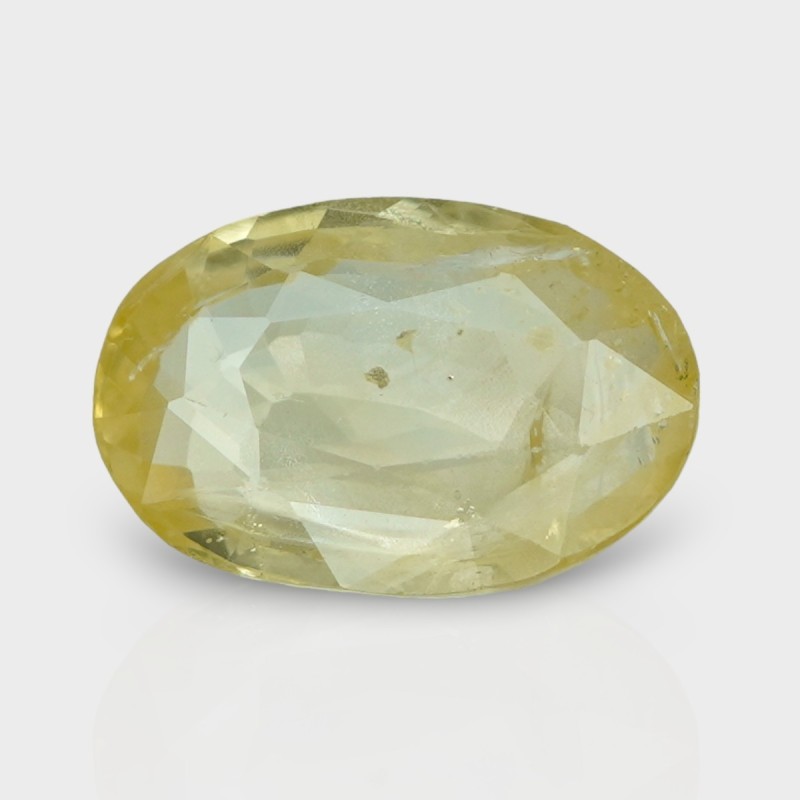 4.61 Cts. Natural Yellow Sapphire Faceted Oval Loose Gemstone