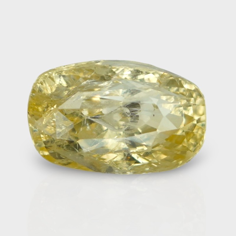 4.98 Cts. Natural Yellow Sapphire Faceted Cushion Loose Gemstone