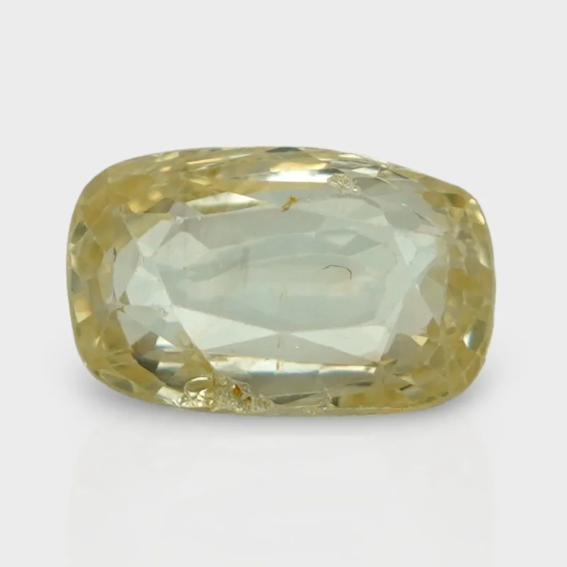 3.22 Cts. Natural Yellow Sapphire Faceted Cushion Loose Gemstone