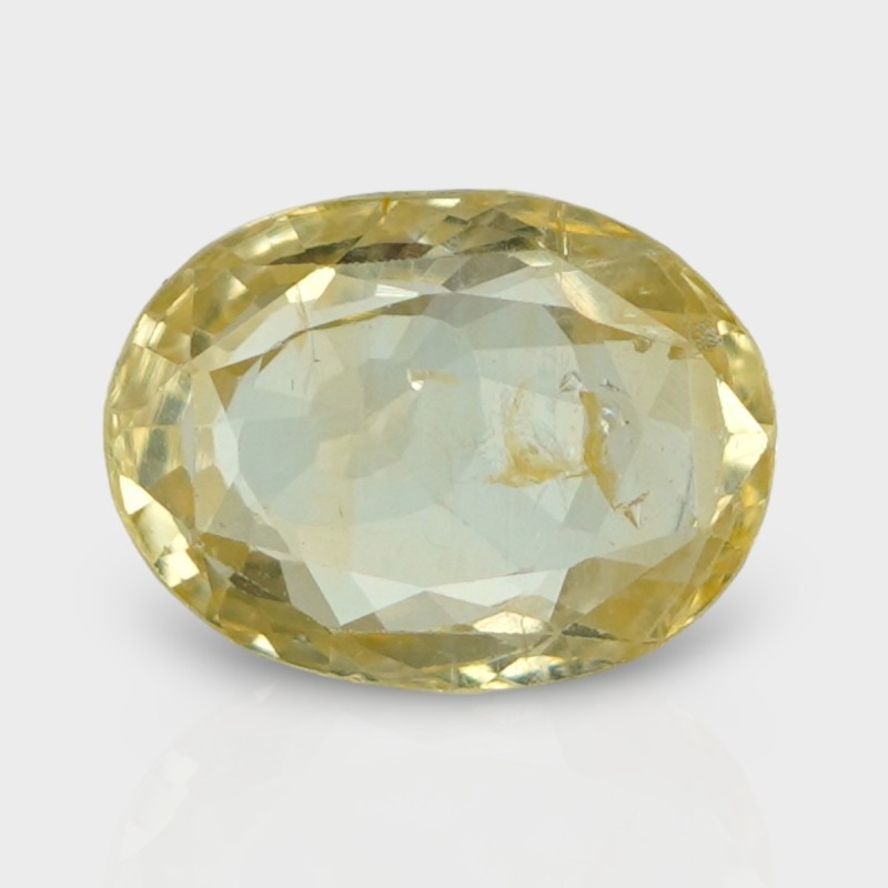 3.06 Cts. Natural Yellow Sapphire Faceted Oval Loose Gemstone