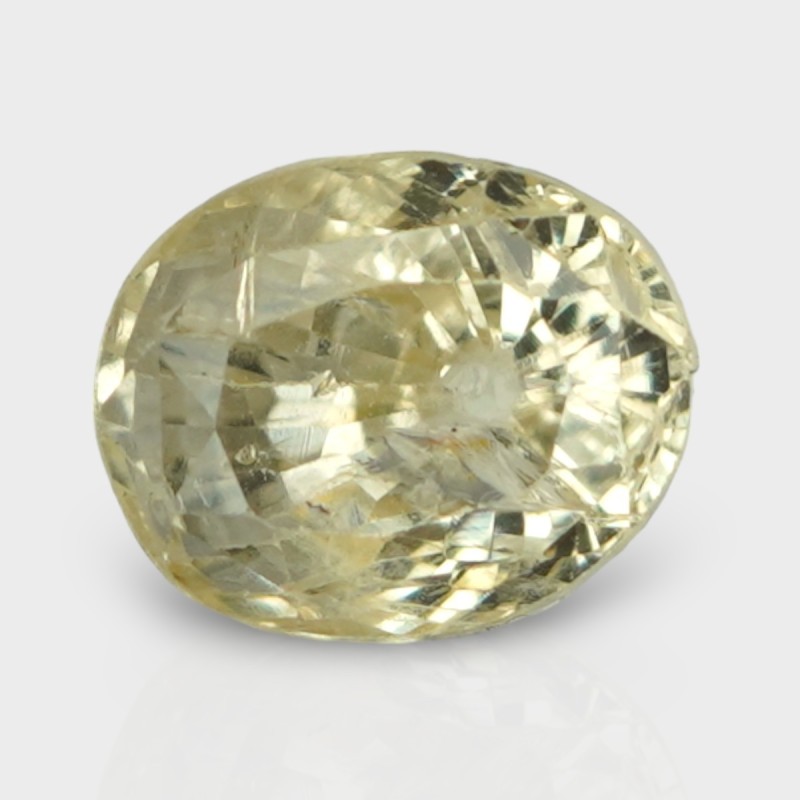 3 Cts. Natural Yellow Sapphire Faceted Oval Loose Gemstone