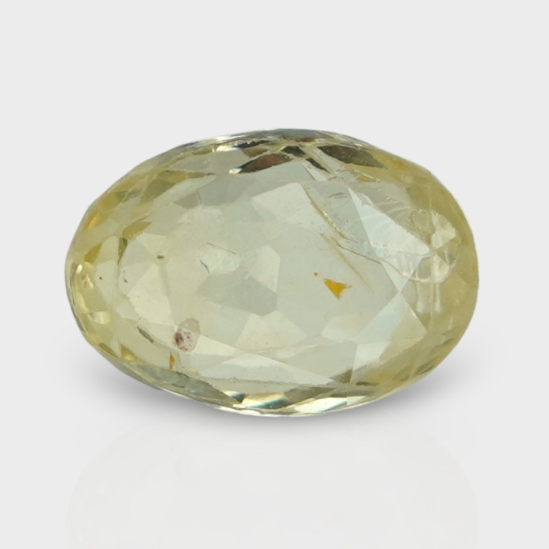 3.09 Cts. Natural Yellow Sapphire Faceted Oval Loose Gemstone