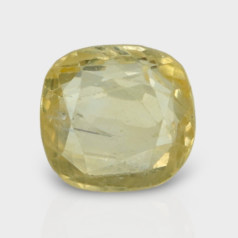 3.21 Cts. Natural Yellow Sapphire Faceted Square Cushion  Loose Gemstone