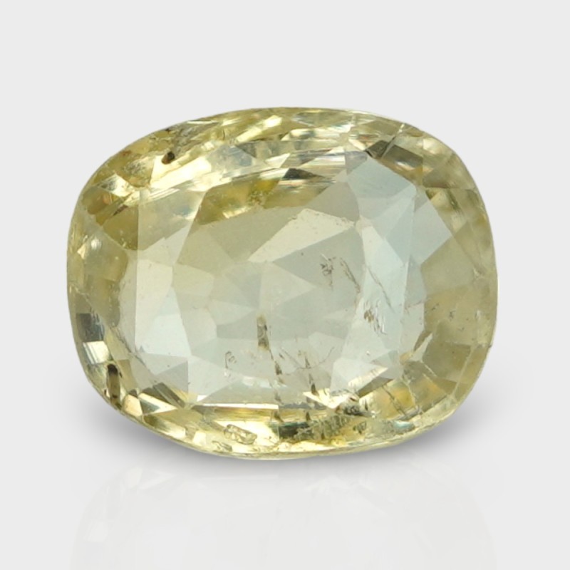 3.07 Cts. Natural Yellow Sapphire Faceted Cushion Loose Gemstone