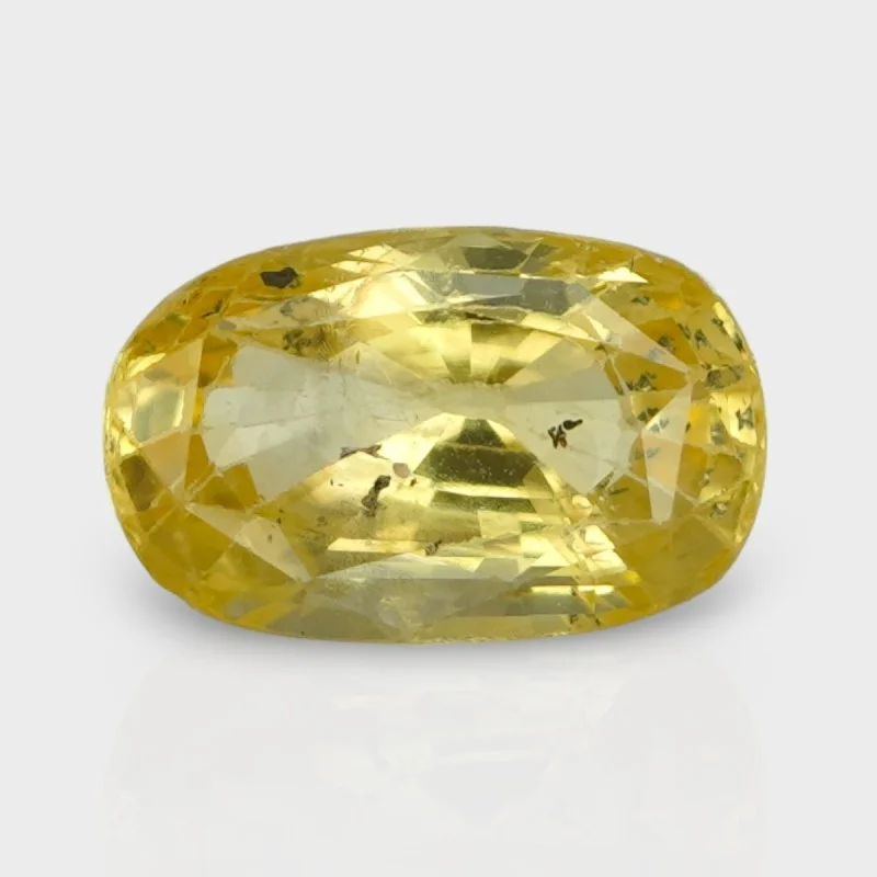 3.04 Cts. Natural Yellow Sapphire Faceted Cushion Loose Gemstone