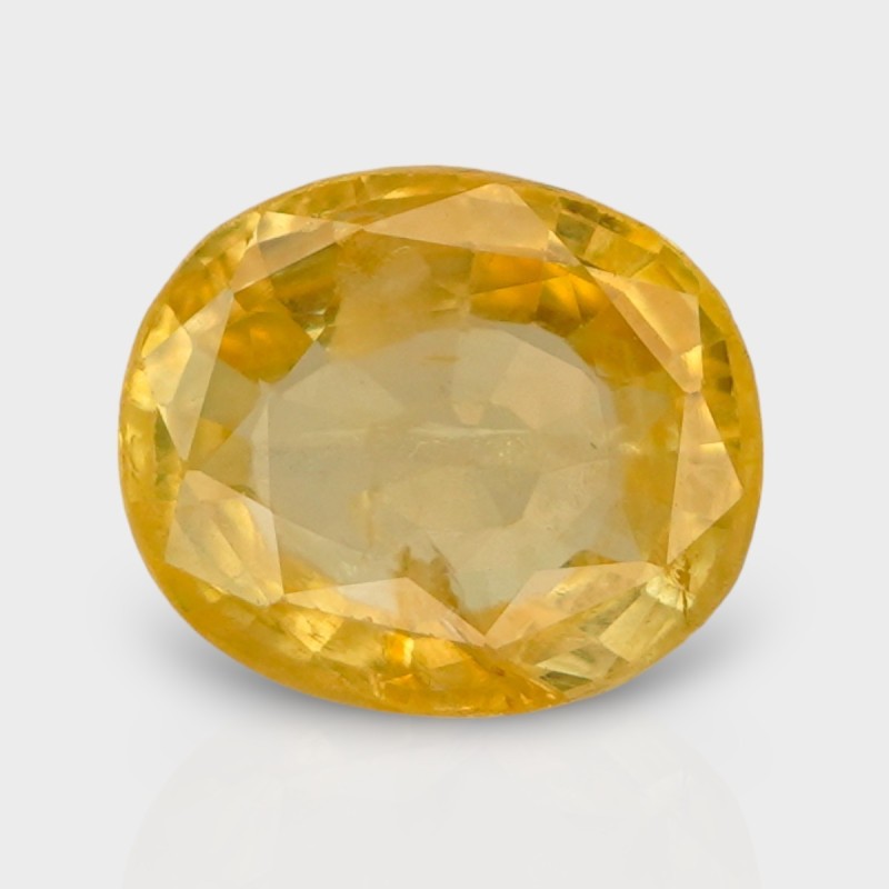 3.09 Cts. Natural Yellow Sapphire Faceted Oval Loose Gemstone