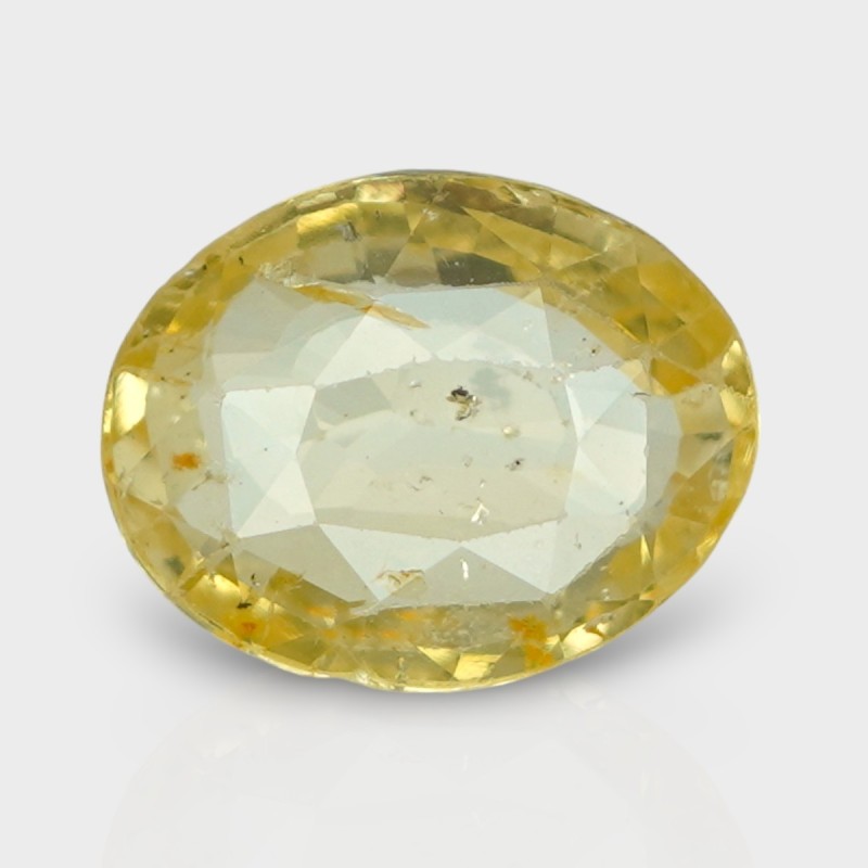 3.45 Cts. Natural Yellow Sapphire Faceted Oval Loose Gemstone