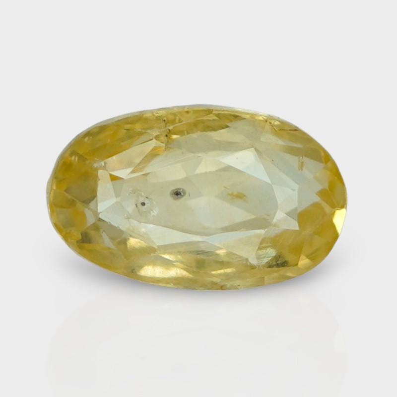 3.5 Cts. Natural Yellow Sapphire Faceted Oval Loose Gemstone