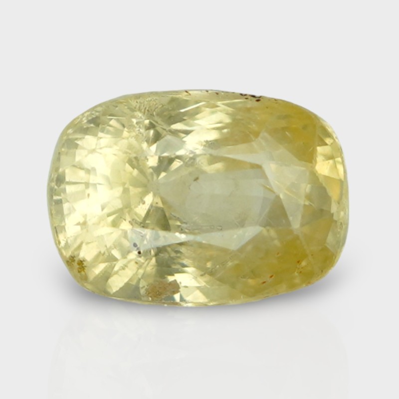 3.83 Cts. Natural Yellow Sapphire Faceted Cushion Loose Gemstone