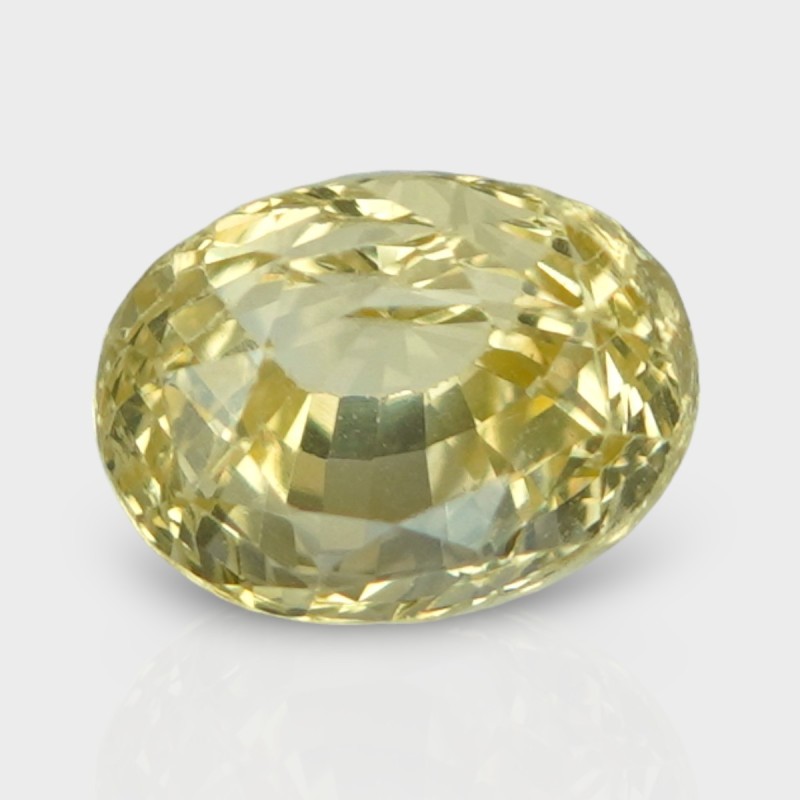 3.63 Cts. Natural Yellow Sapphire Faceted Oval Loose Gemstone