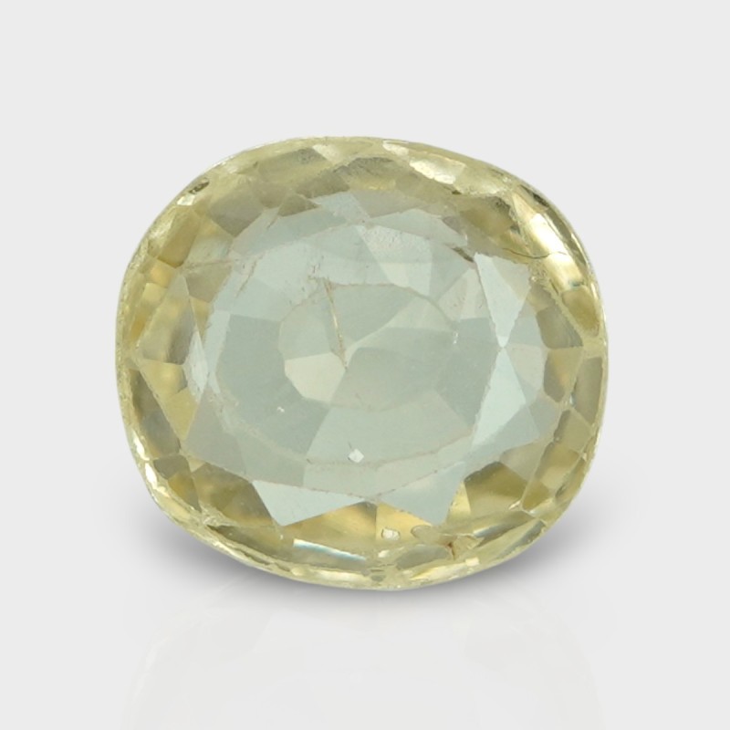 3.35 Cts. Natural Yellow Sapphire Faceted Square Cushion  Loose Gemstone