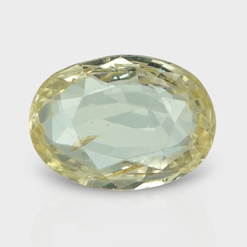 3.02 Cts. Natural Yellow Sapphire Faceted Oval Loose Gemstone