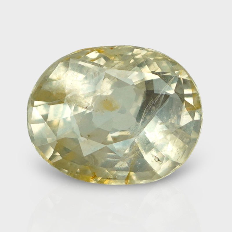 3.65 Cts. Natural Yellow Sapphire Faceted Oval Loose Gemstone