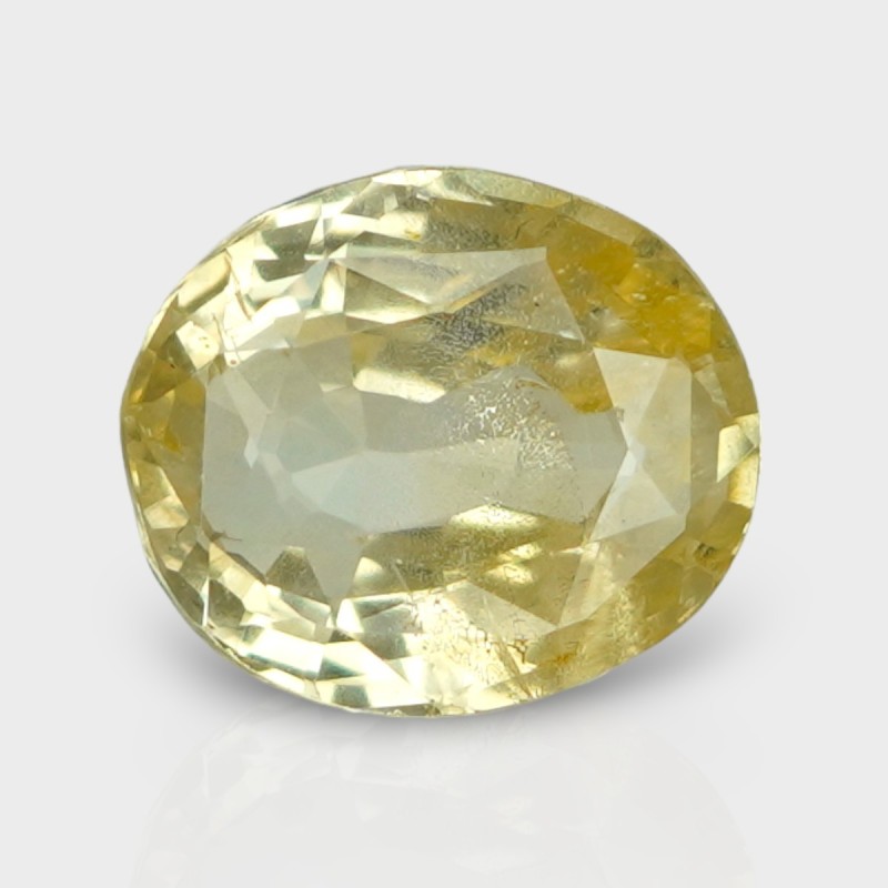 3 Cts. Natural Yellow Sapphire Faceted Oval Loose Gemstone