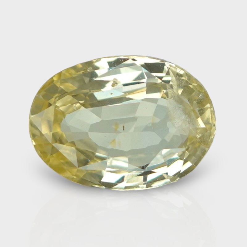 3.54 Cts. Natural Yellow Sapphire Faceted Oval Loose Gemstone