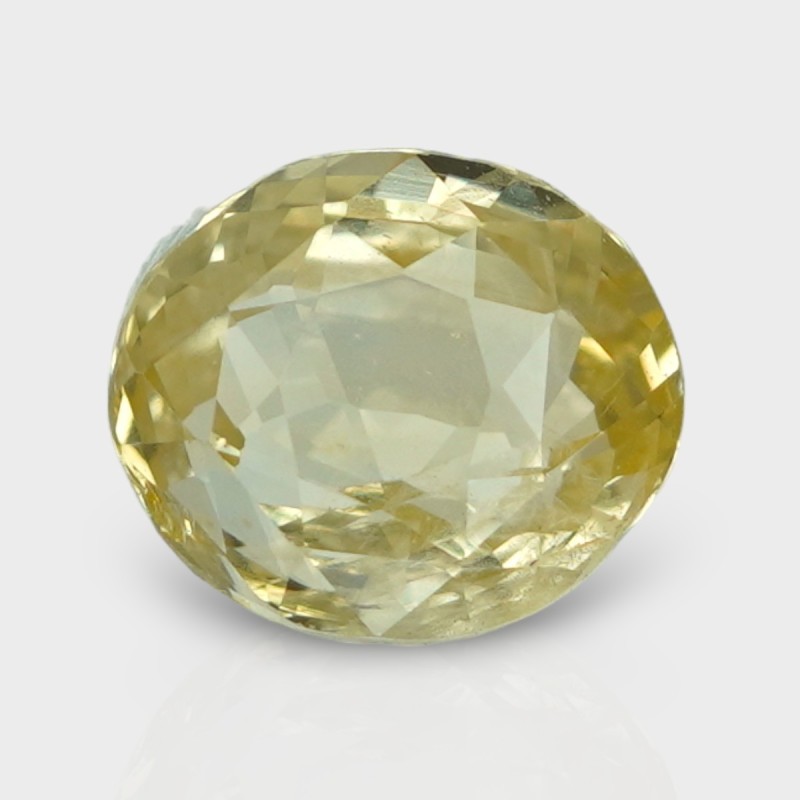 3.54 Cts. Natural Yellow Sapphire Faceted Oval Loose Gemstone