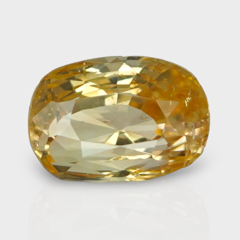 2.92 Cts. Natural Yellow Sapphire Faceted Cushion Loose Gemstone