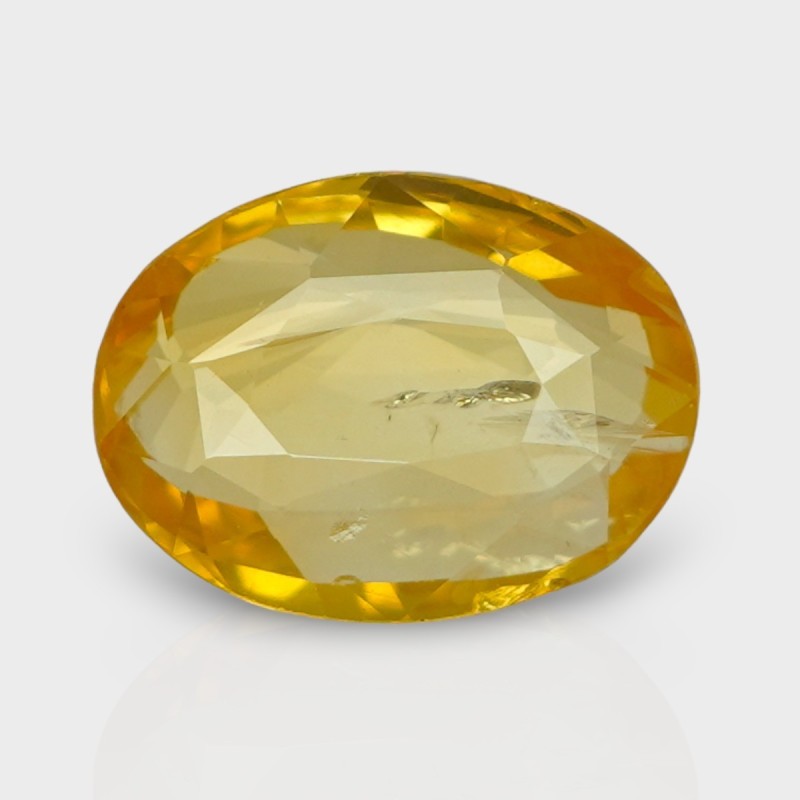 3.32 Cts. Natural Yellow Sapphire Faceted Oval Loose Gemstone