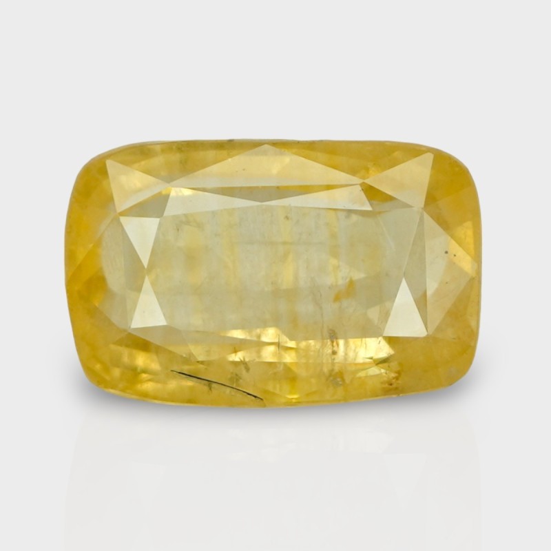 8.64 Cts. Natural Yellow Sapphire Faceted Cushion Loose Gemstone