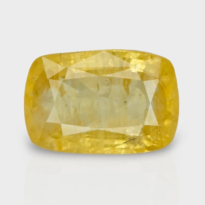 7.68 Cts. Natural Yellow Sapphire Faceted Cushion Loose Gemstone