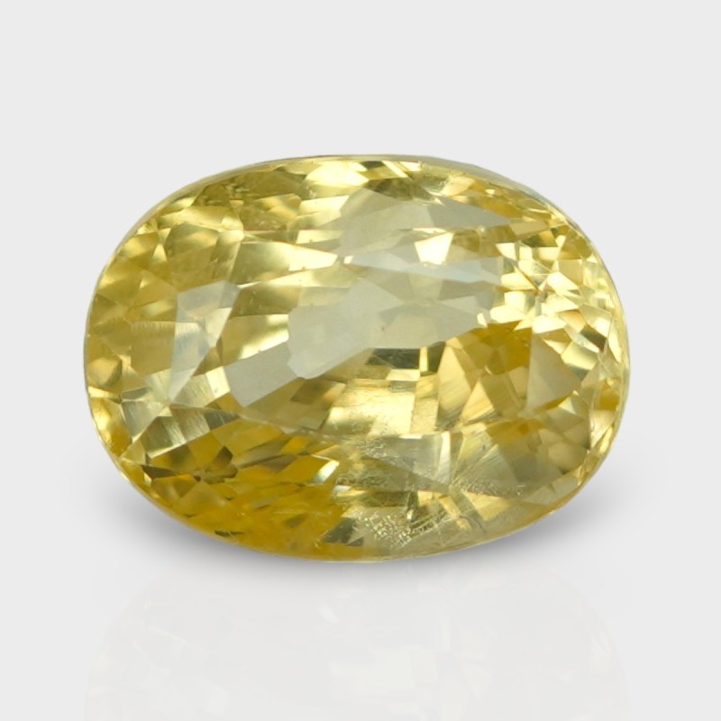 4.91 Cts. Natural Yellow Sapphire Faceted Oval Loose Gemstone