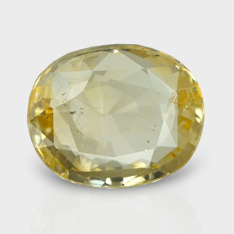 5.39 Cts. Natural Yellow Sapphire Faceted Oval Loose Gemstone