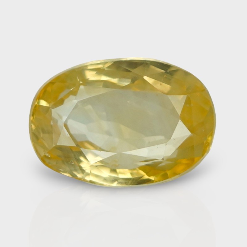 4.86 Cts. Natural Yellow Sapphire Faceted Oval Loose Gemstone