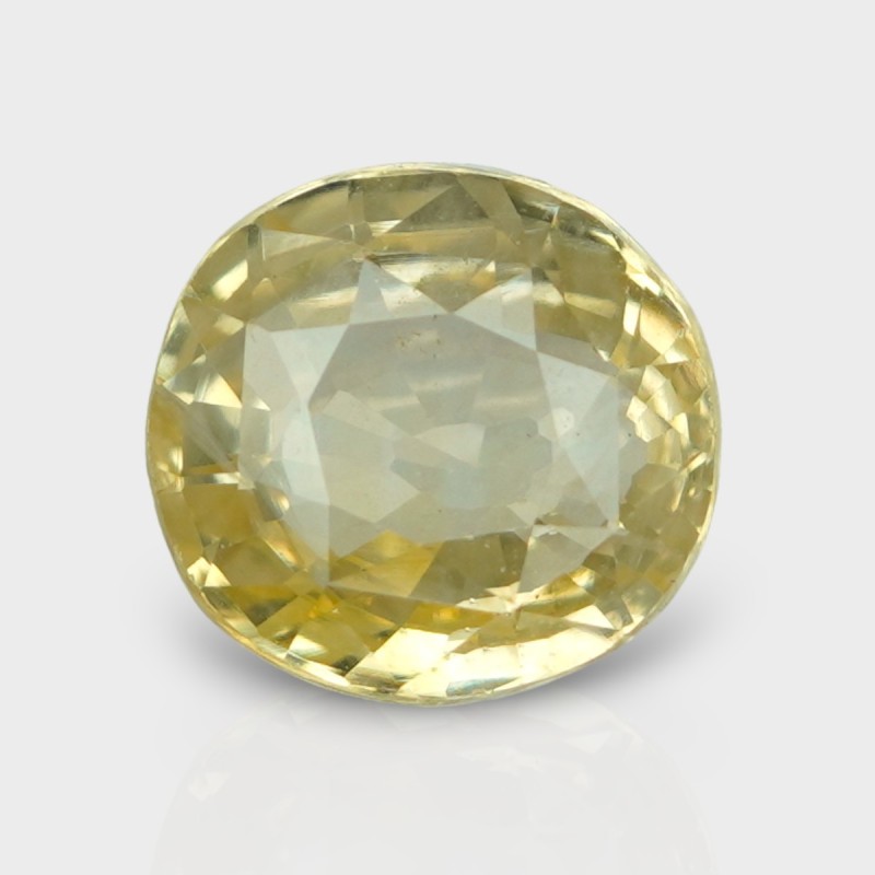 5.42 Cts. Natural Yellow Sapphire Faceted Oval Loose Gemstone