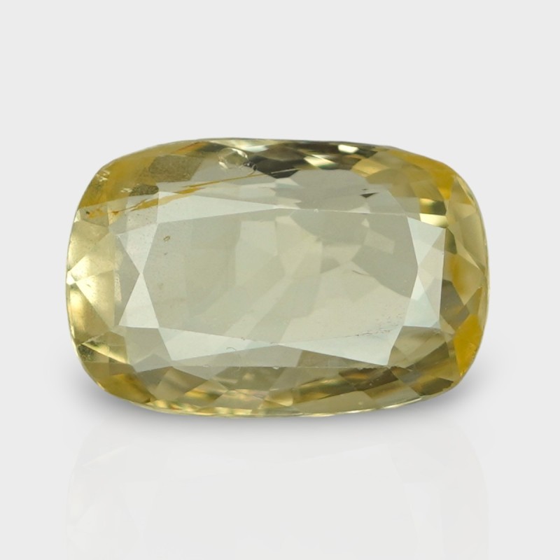 4.65 Cts. Natural Yellow Sapphire Faceted Cushion Loose Gemstone