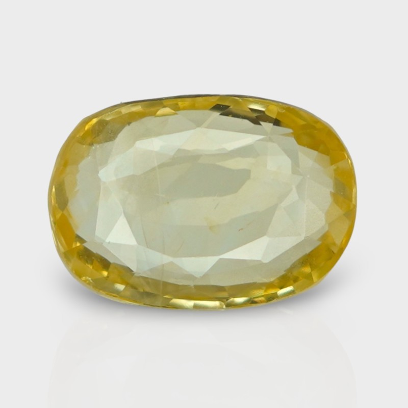 5.07 Cts. Natural Yellow Sapphire Faceted Cushion Loose Gemstone