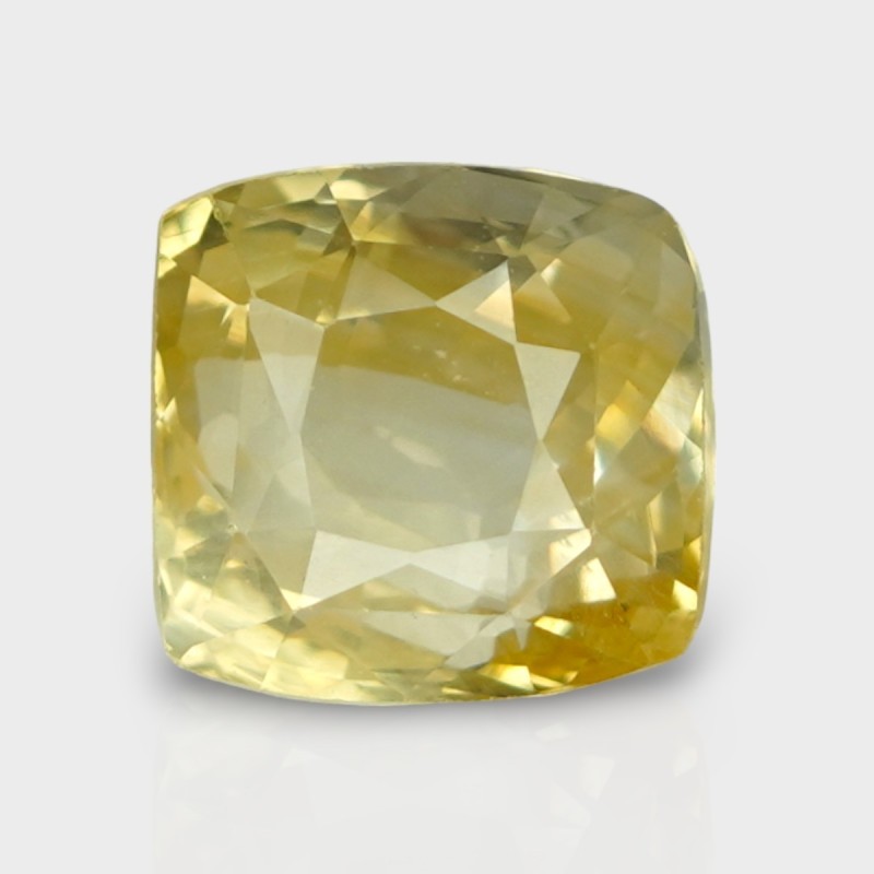 4.79 Cts. Natural Yellow Sapphire Faceted Square Cushion  Loose Gemstone