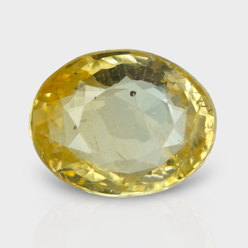 4.87 Cts. Natural Yellow Sapphire Faceted Oval Loose Gemstone