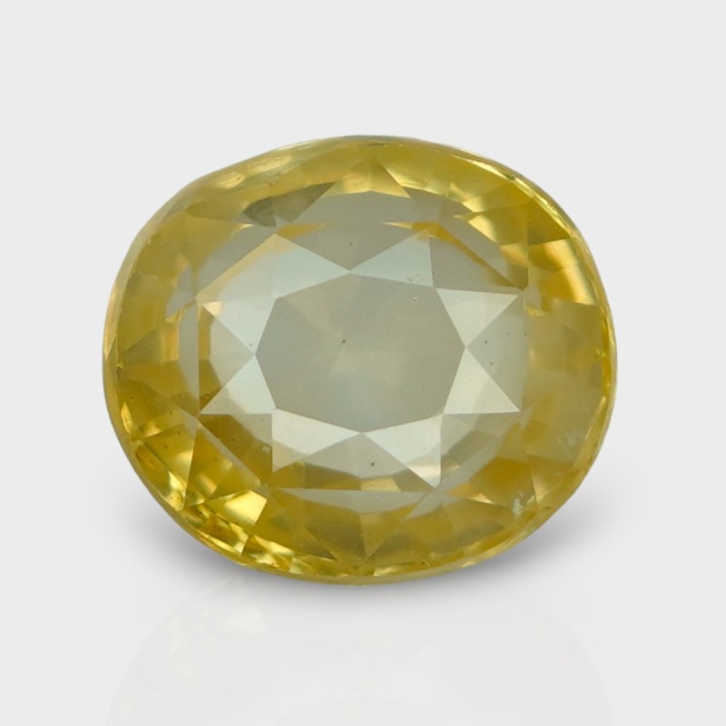 4.98 Cts. Natural Yellow Sapphire Faceted Oval Loose Gemstone