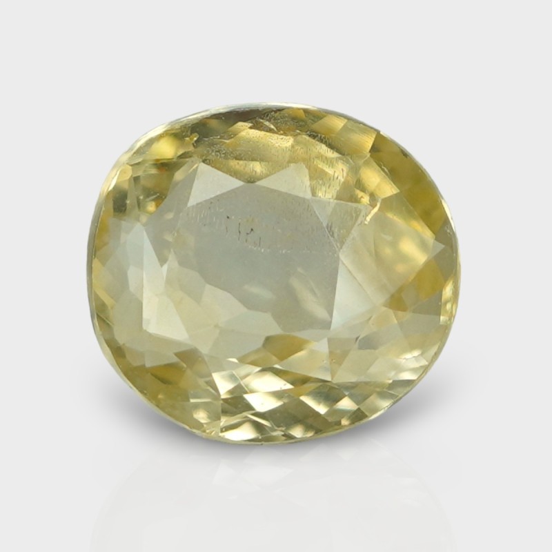 4.65 Cts. Natural Yellow Sapphire Faceted Oval Loose Gemstone