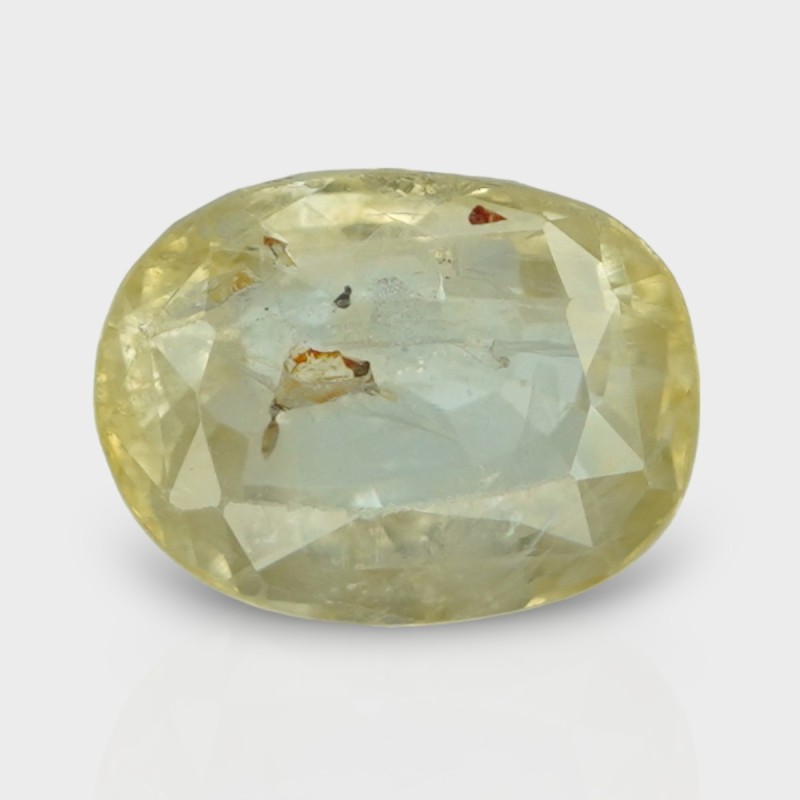 4.56 Cts. Natural Yellow Sapphire Faceted Oval Loose Gemstone