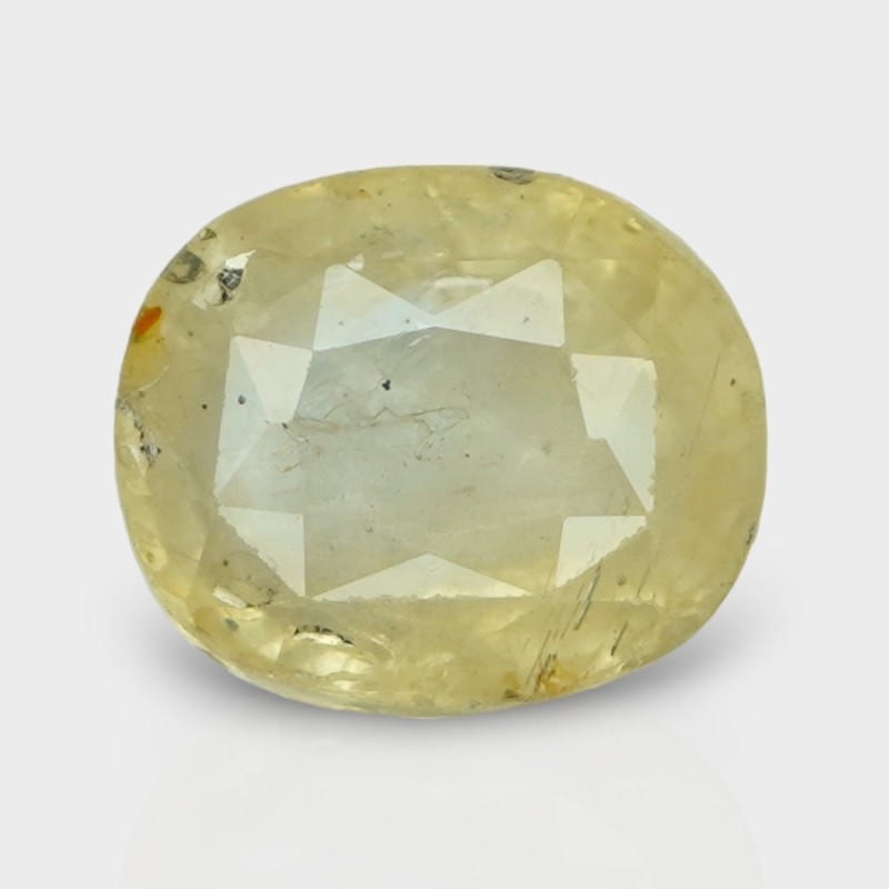 5.36 Cts. Natural Yellow Sapphire Faceted Oval Loose Gemstone