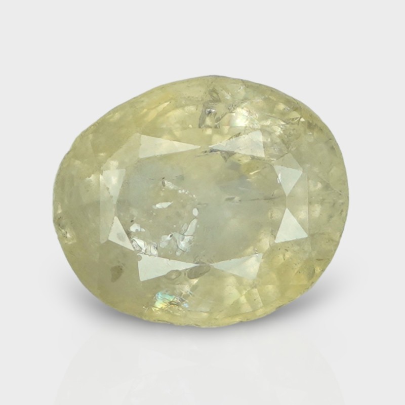 4.74 Cts. Natural Yellow Sapphire Faceted Oval Loose Gemstone