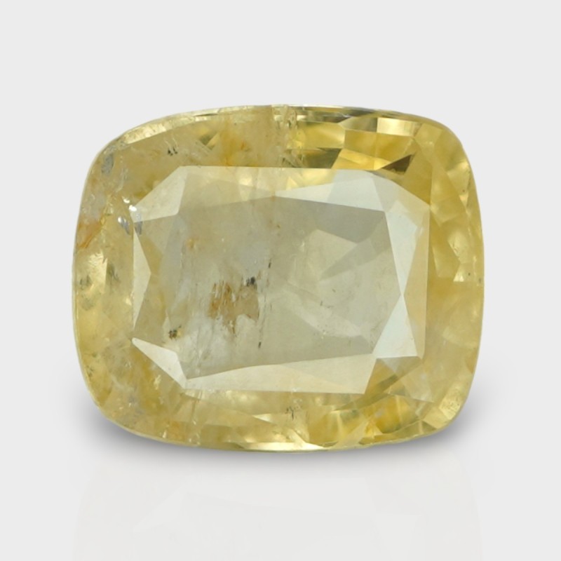 4.27 Cts. Natural Yellow Sapphire Faceted Cushion Loose Gemstone