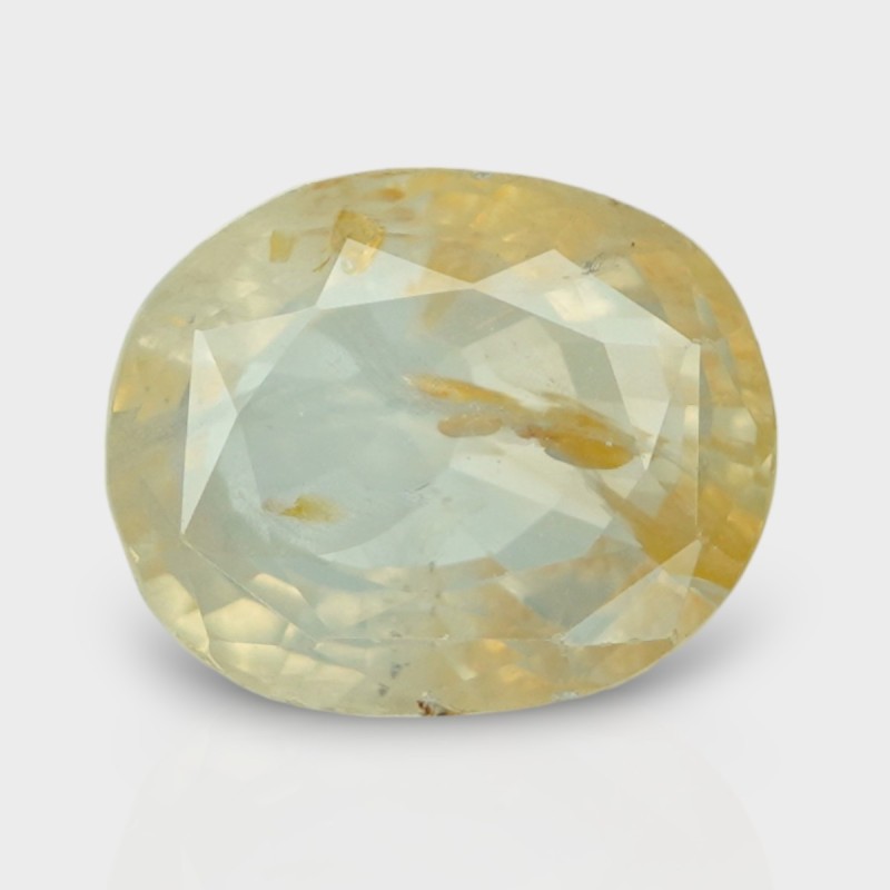 6.24 Cts. Natural Yellow Sapphire Faceted Oval Loose Gemstone