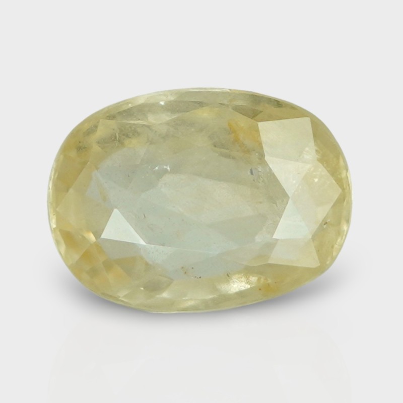 3.56 Cts. Natural Yellow Sapphire Faceted Oval Loose Gemstone