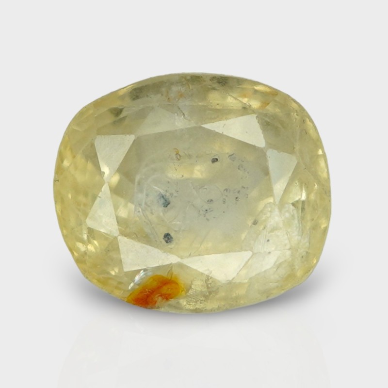 6.64 Cts. Natural Yellow Sapphire Faceted Cushion Loose Gemstone