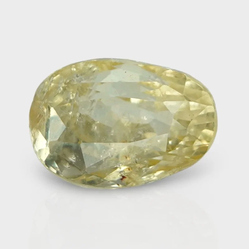 3.04 Cts. Natural Yellow Sapphire Faceted Oval Loose Gemstone